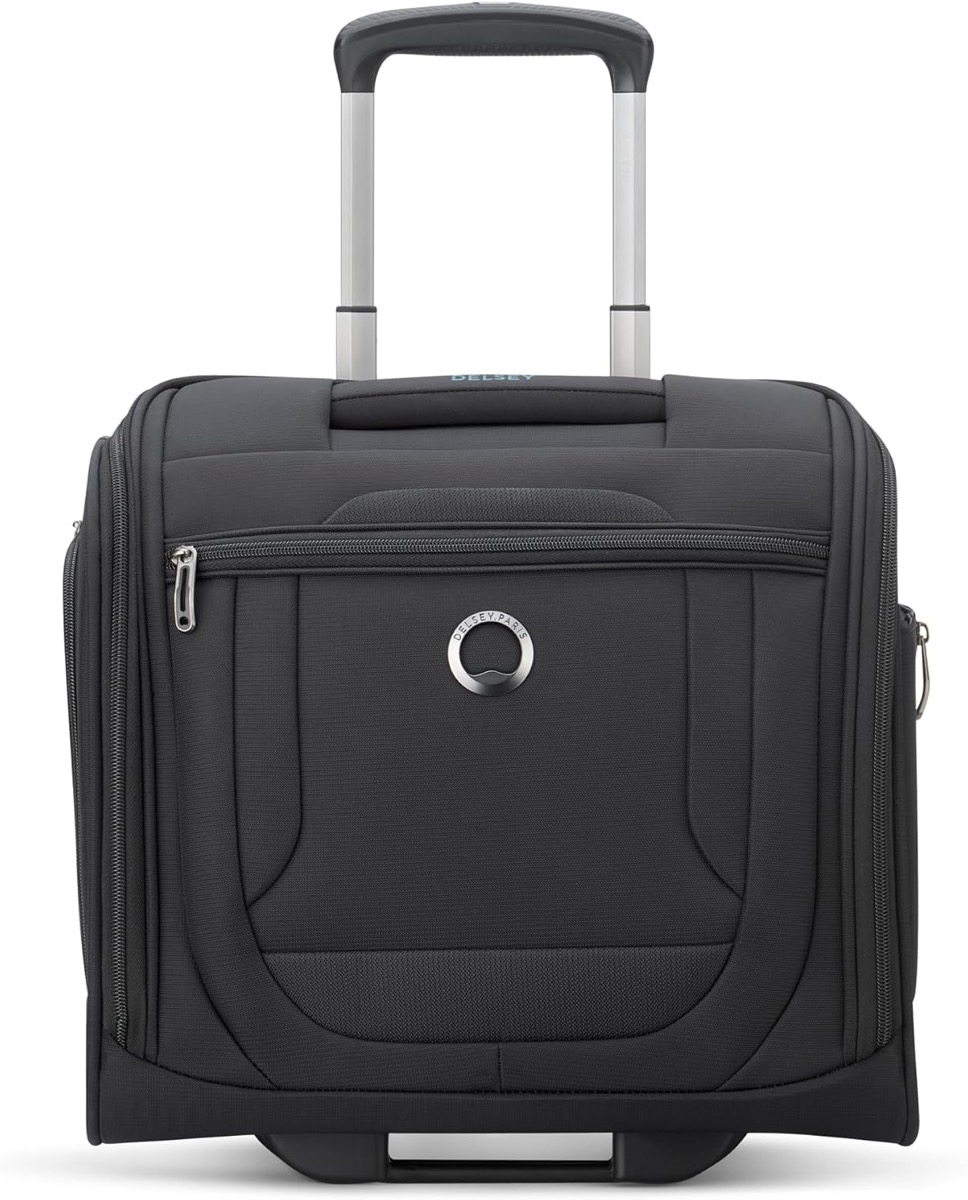 Delsey Paris Helium DLX Wheeled Underseater, personal item bag, 15.25 by 14.25 by 9 inches