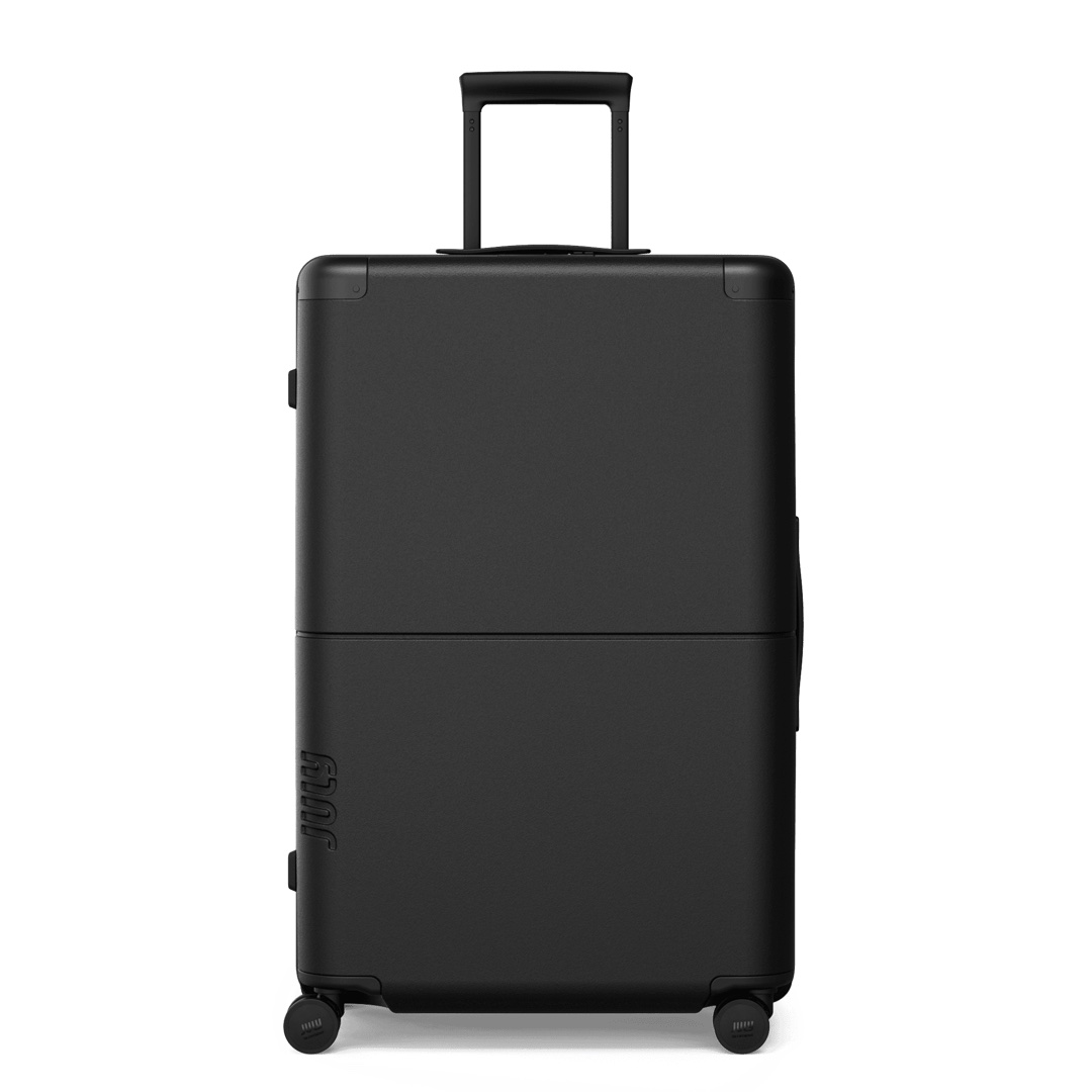 July Checked Plus, checked suitcase, 30.3 by 19.7 by 12.2 inches