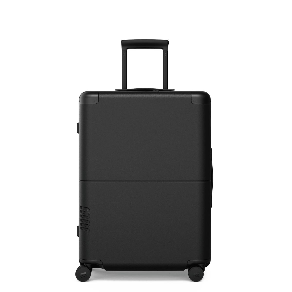 July Checked, checked suitcase, 26 by 18.5 by 11.4 inches
