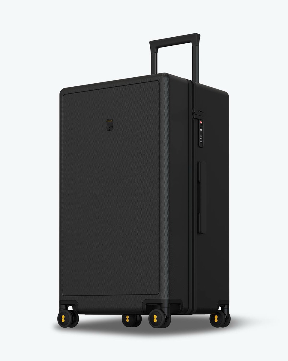 Level8 Luminous Textured 28" Checked (Trunk), checked suitcase, 29.1 by 16.6 by 13.3 inches