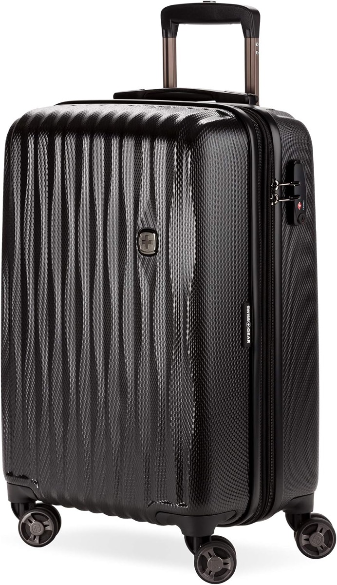 SwissGear Energie Carry-On Spinner, 19 Inch, carry-on suitcase, 22.75 by 13.5 by 8.5 inches
