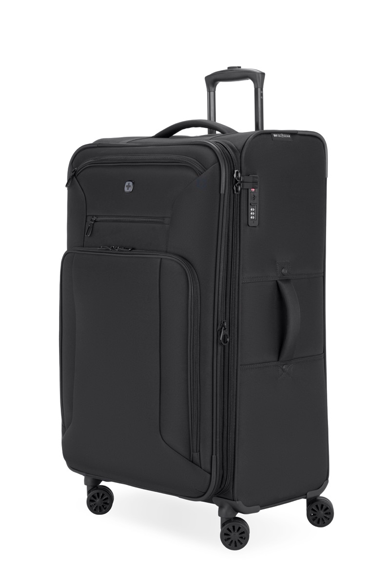 SwissGear Sion Reserve Large Checked Spinner, checked suitcase, 31.25 by 19 by 13 inches