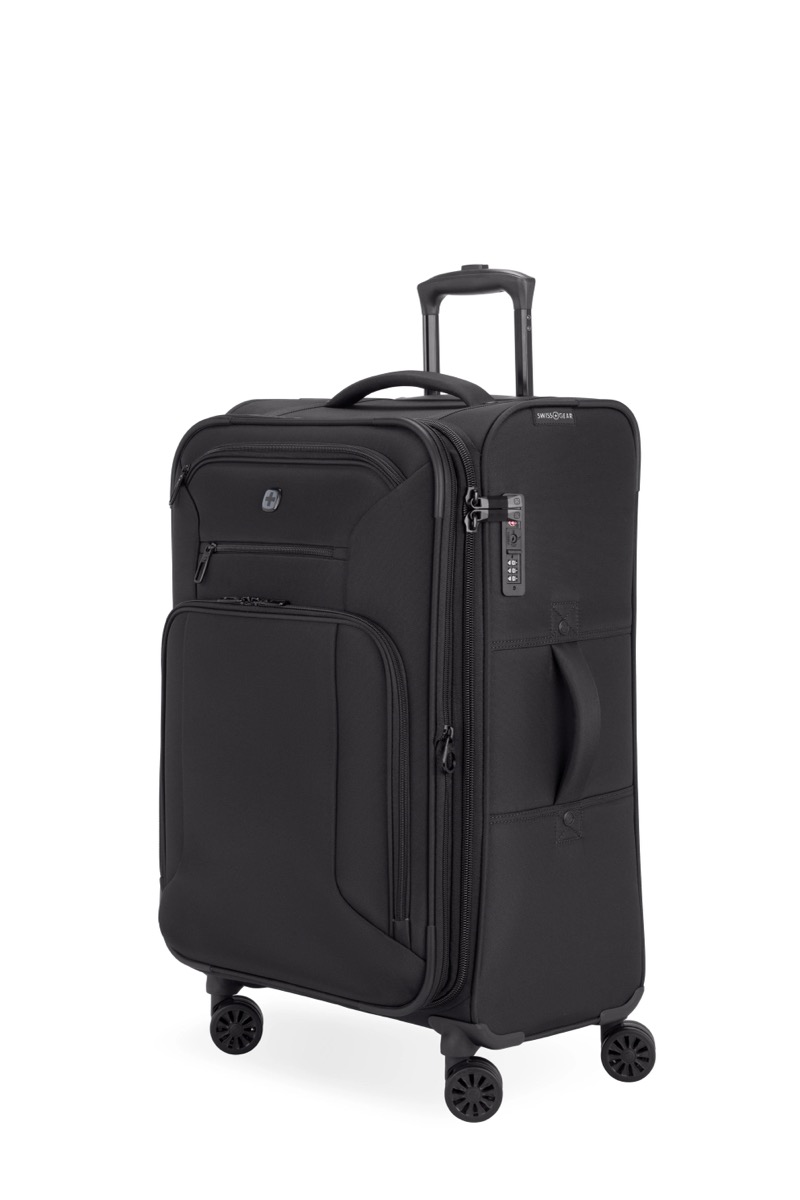 SwissGear Sion Reserve Medium Checked Spinner, checked suitcase, 27.5 by 17.2 by 12 inches