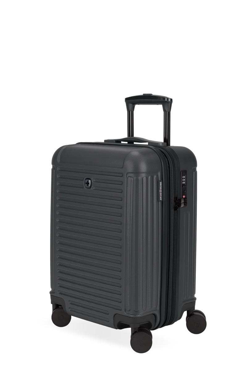 SwissGear Summit Reserve Carry-On Spinner, carry-on suitcase, 21 by 14.25 by 9.75 inches