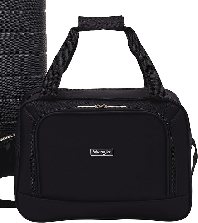 Wrangler EL DORADO Smart Luggage 14-Inch Boarding Tote, personal item bag, 14 by 12.5 by 5.5 inches