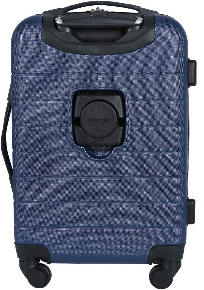 Wrangler EL DORADO Smart Spinner Hardside Luggage, 22-Inch Carry-On, carry-on suitcase, 22 by 15 by 9 inches
