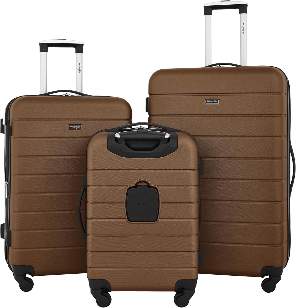 Wrangler EL DORADO Smart Spinner Hardside Luggage, 30-Inch Large Check-In (largest piece of 3-piece set), checked suitcase, 30 by 19.25 by 11.5 inches